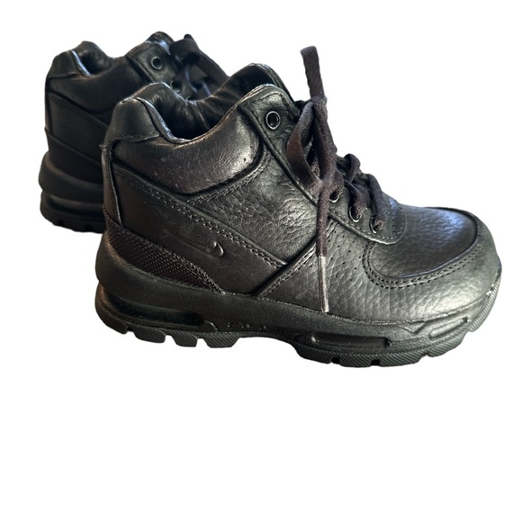 Nike ACG 4C Air Max Goadome ACG Black Boots Toddlers Size 12C Leather 311569-001 - Picture 7 of 9